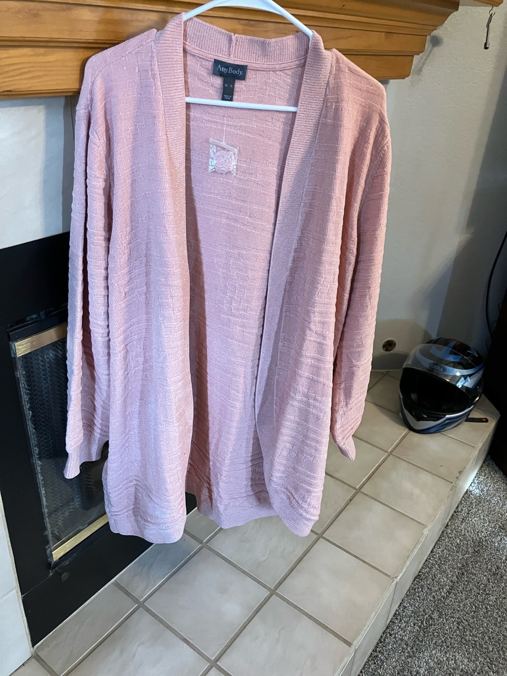 Any Body Dusty Pink Open-Front Women’s Cardigan